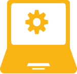 icone ordinateur orange