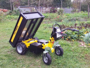 Brouette électrique avec plateau basculant
